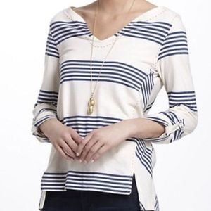 Anthropologie StripedTie-Back Top